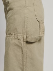 Superdry Green Vintage Wide Carpenter Trousers - Image 4 of 8