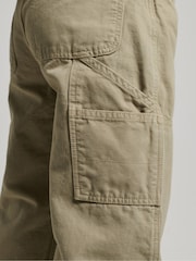 Superdry Green Vintage Wide Carpenter Trousers - Image 7 of 8