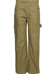 Superdry Green Vintage Wide Carpenter Trousers - Image 8 of 8