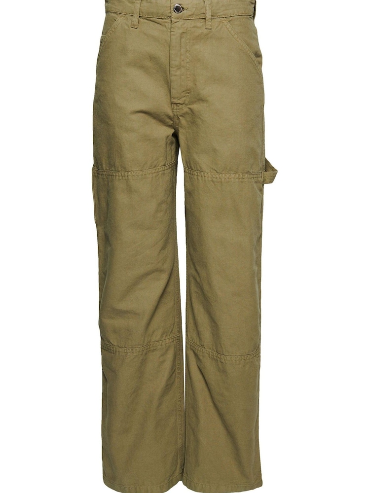 Superdry Green Vintage Wide Carpenter Trousers - Image 8 of 8