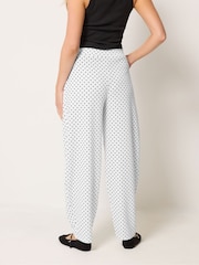Long Tall Sally White Polkadot Barrel Trousers - Image 4 of 6