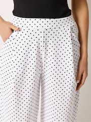 Long Tall Sally White Polkadot Barrel Trousers - Image 5 of 6