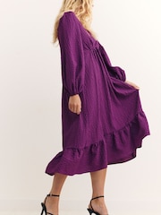 Nobody's Child Purple Ammie Midi Dress - Image 3 of 6