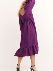 Nobody's Child Purple Ammie Midi Dress - Image 4 of 6