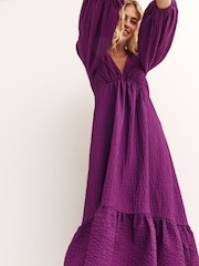 Nobody's Child Purple Ammie Midi Dress - Image 6 of 6