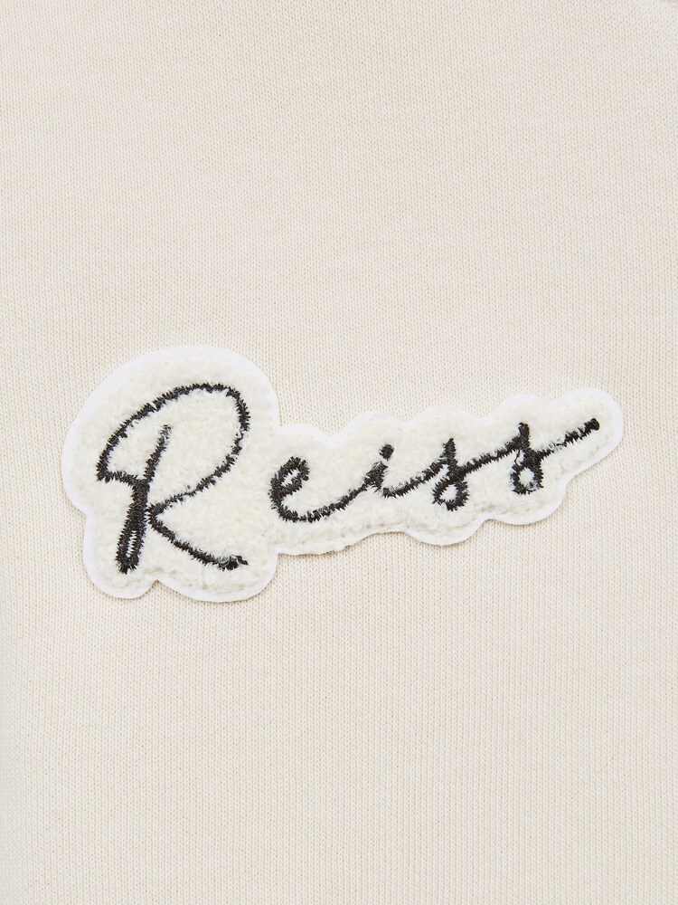 Reiss Oatmeal Natasha Senior Fleece Crew Neck Jumper - Image 6 of 6