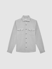 Reiss Soft Grey Miami Twin Pocket Overshirt - Image 2 of 7