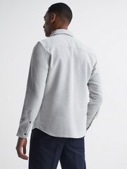 Reiss Soft Grey Miami Twin Pocket Overshirt - Image 5 of 7