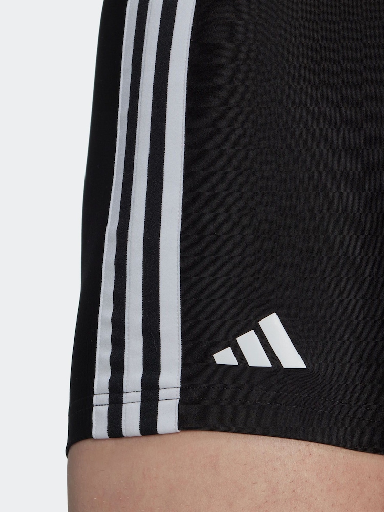 adidas Black Classic 3-Stripes Swim Boxers - Image 4 of 6