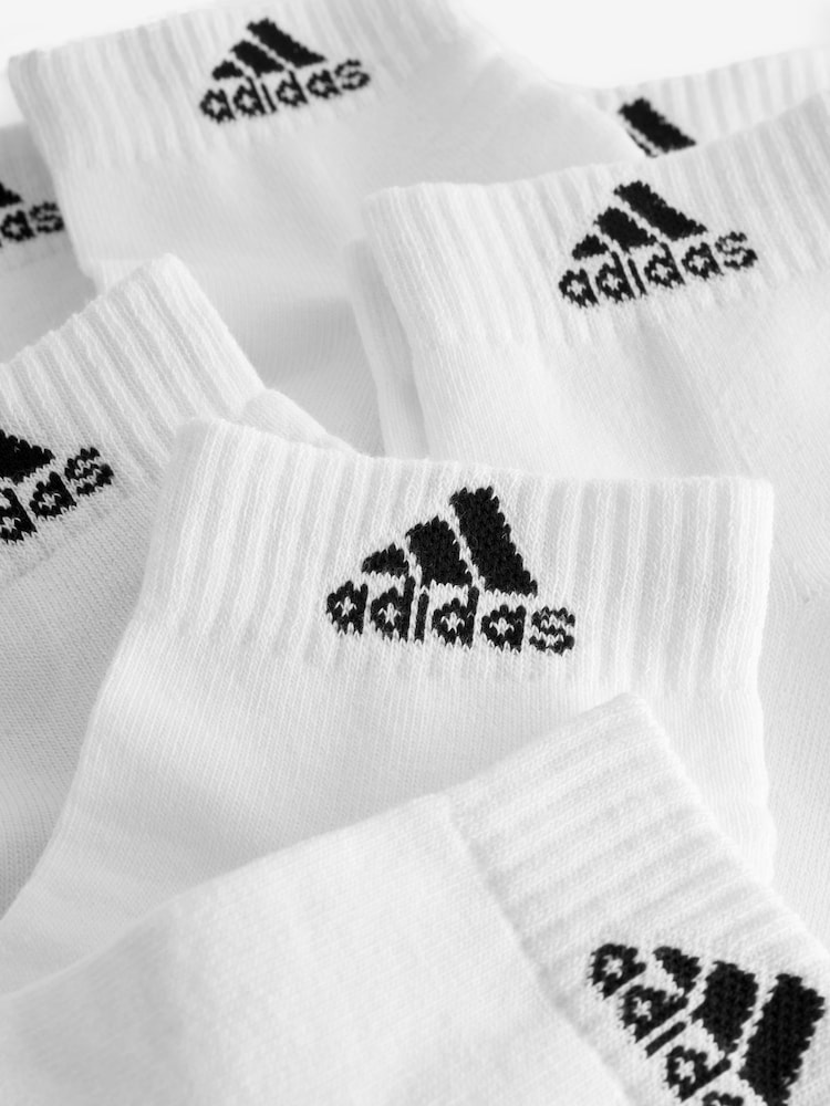 adidas Off White Cushioned Sportswear Ankle Socks 6 Pack - Image 2 of 4