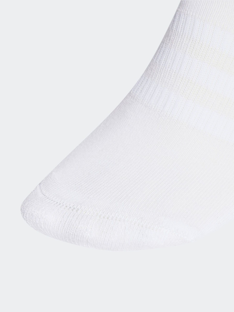 adidas Ghost White Cushioned Sportswear Ankle Socks 3 Pack - Image 2 of 3
