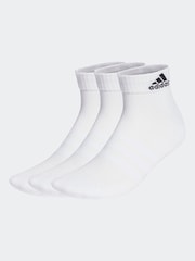 adidas Ghost White Cushioned Sportswear Ankle Socks 3 Pack - Image 4 of 4