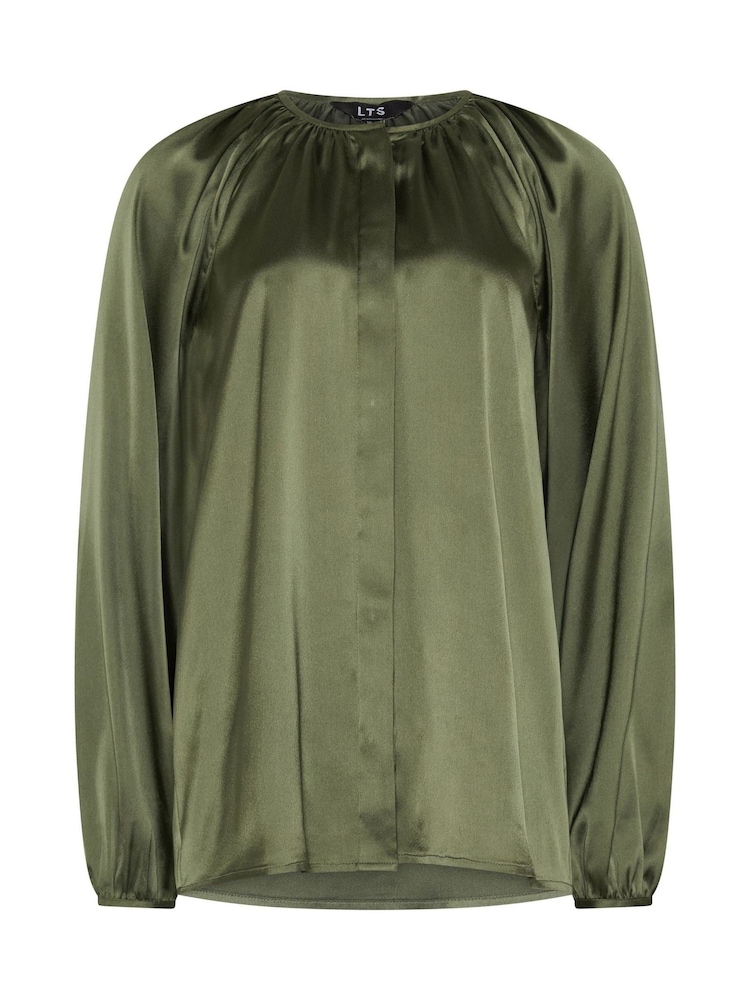 Long Tall Sally Green Button Through Satin Top - Image 6 of 6 Long Tall Sally Green Button Through Satin Top - Image 6 of 6