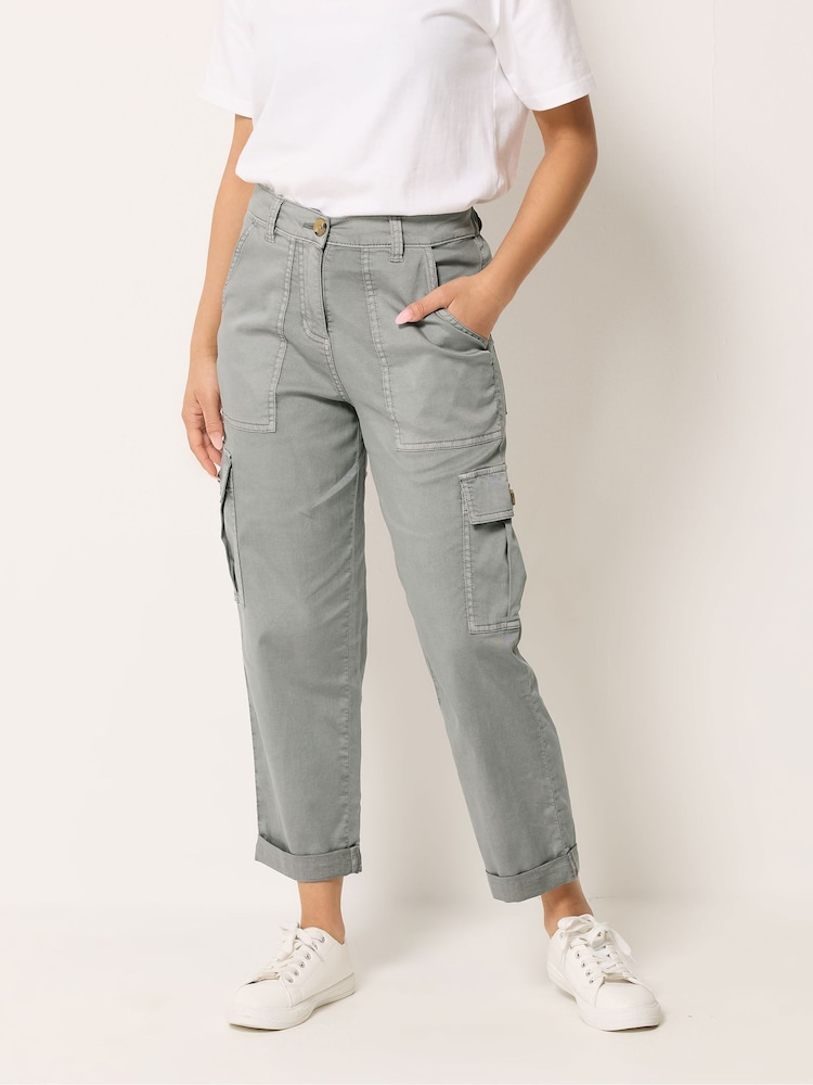 M&Co Grey Petite Cargo Trousers - Image 1 of 6 M&Co Grey Petite Cargo Trousers - Image 1 of 6