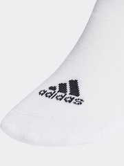 adidas White/Black 3-Stripes Cushioned Sportswear Mid Cut Socks 3 Pairs - Image 3 of 4