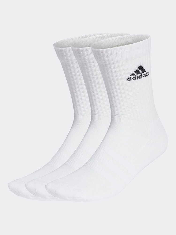 أبيض Dove - حزمة من 3 جوارب موسدة من adidas - صورة 3 من 3 أبيض Dove - حزمة من 3 جوارب موسدة من adidas - صورة 3 من 3