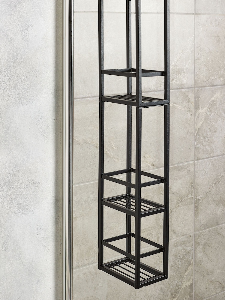 Black Over Door Slimlime Shower Caddy - Image 2 of 3 Black Over Door Slimlime Shower Caddy - Image 2 of 3