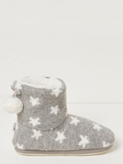 FatFace Grey Nova Star Slipper Boots - Image 1 of 4