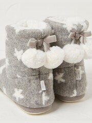 FatFace Grey Nova Star Slipper Boots - Image 3 of 4