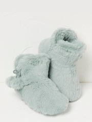 FatFace Green Farah Faux Fur Slipper Boots - Image 2 of 4
