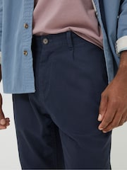 FatFace Blue Pleated Chino Trousers - Image 4 of 5
