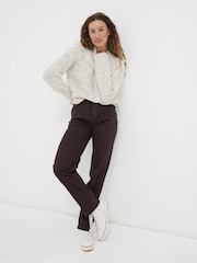 FatFace Purple Cleo Canvas Barrel Leg Chinos - Image 1 of 5