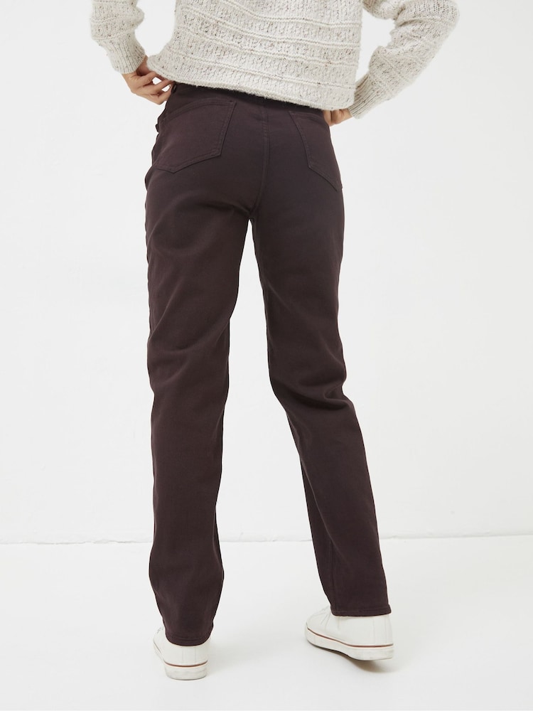 FatFace Purple Cleo Canvas Barrel Leg Chinos - Image 2 of 5