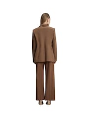 Bardot Brown Boxy Fit Pin Stripe Classic Blazer - Image 4 of 7