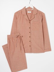 FatFace Beige Stripe Pyjama Set - Image 5 of 7