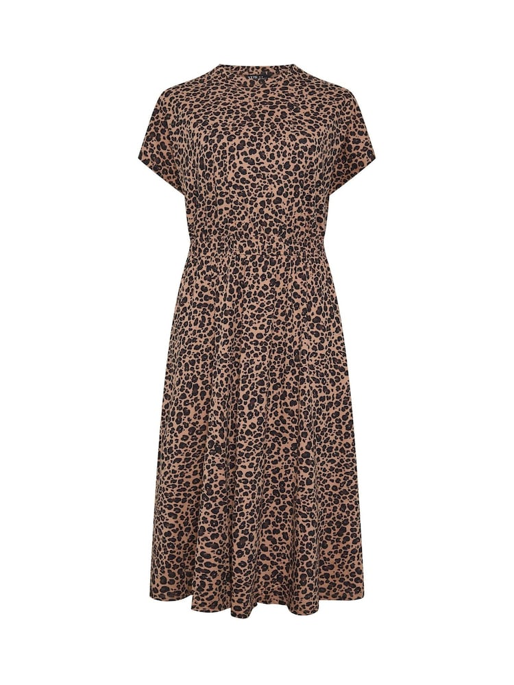 Yours Curve Brown Leopard Print Maxi Dress - Image 5 of 5