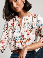 Joules Georgia White Pop Over Top - Image 5 of 7