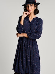 Joules Blue Maddie Short Tiered Dress - Image 1 of 7