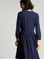 Joules Blue Maddie Short Tiered Dress - Image 2 of 7