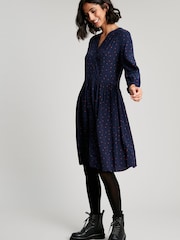 Joules Blue Maddie Short Tiered Dress - Image 3 of 7