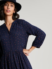 Joules Blue Maddie Short Tiered Dress - Image 6 of 7