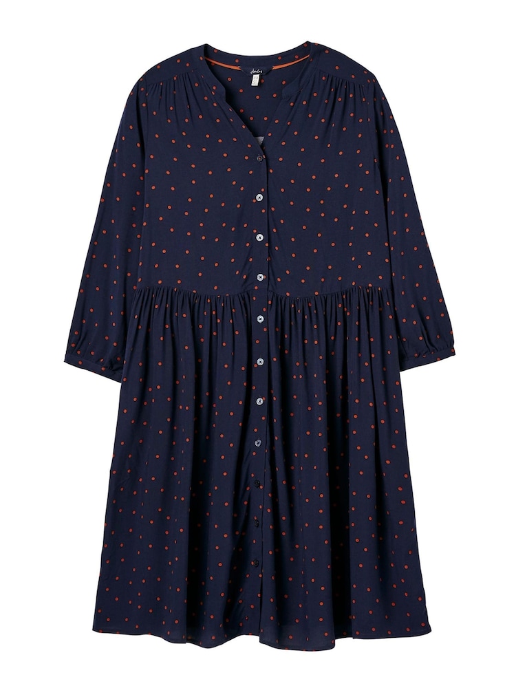 Joules Blue Maddie Short Tiered Dress - Image 7 of 7