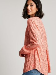 Joules Red Georgia Pop Over Top - Image 2 of 7