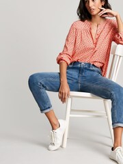 Joules Red Georgia Pop Over Top - Image 3 of 7