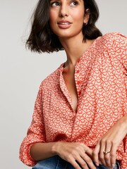Joules Red Georgia Pop Over Top - Image 5 of 7