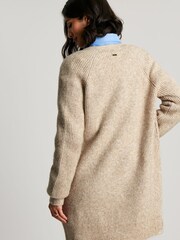Joules Florence Brown Longline Cable Raglan Cardigan - Image 2 of 6