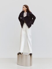 Jigsaw Blue Modern Twill Pea Coat - Image 2 of 9