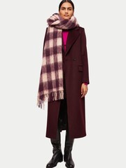 Jigsaw Pink Alpaca Blend Check Scarf - Image 2 of 3