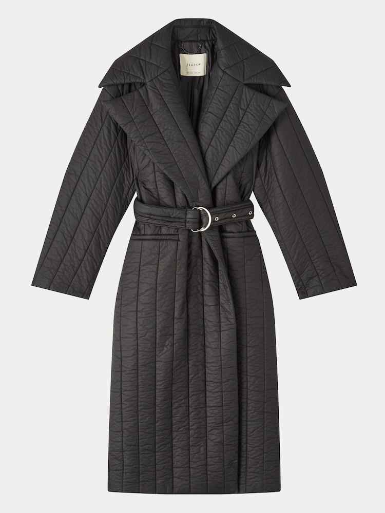 Jigsaw Black Quilted Puffer Freya Coat - Image 4 of 4