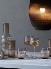 LSA International 2 Pack Brown Wicker Wine Glass 320ml - Image 1 of 4