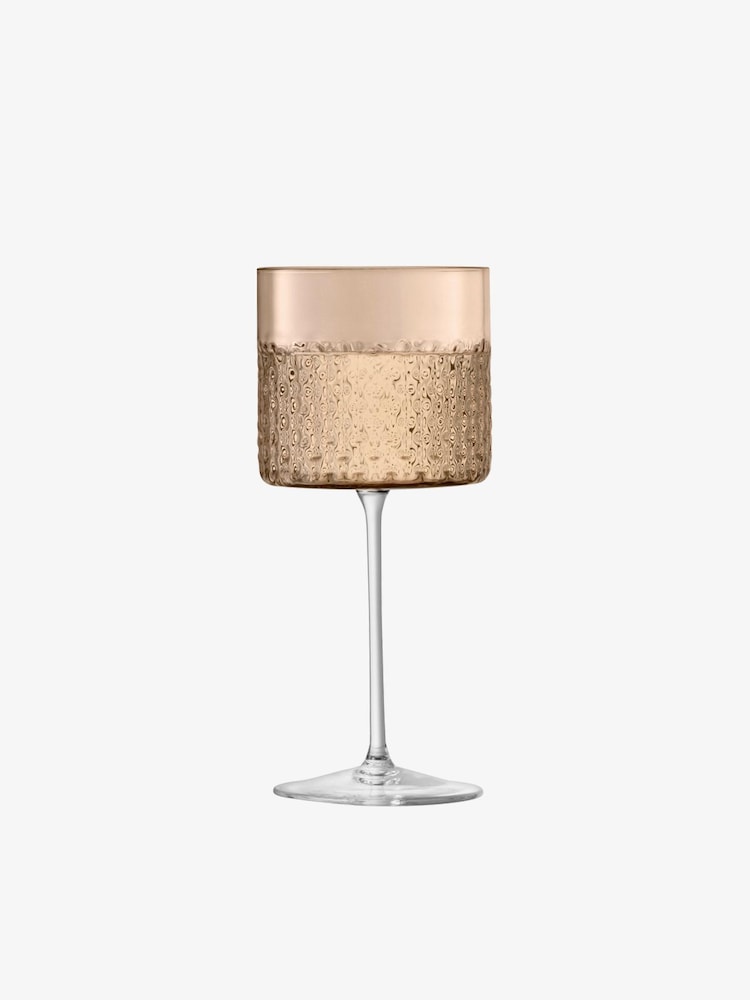 LSA International 2 Pack Brown Wicker Wine Glass 320ml - Image 2 of 4