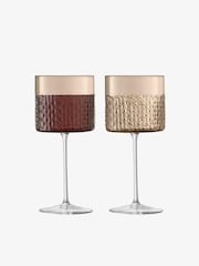 LSA International 2 Pack Brown Wicker Wine Glass 320ml - Image 4 of 4