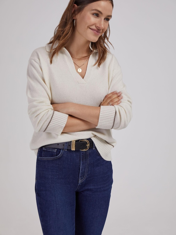 Baukjen Radana Eco-Cashmere White Knitted Jumper - Image 1 of 5
