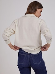 Baukjen Radana Eco-Cashmere White Knitted Jumper - Image 2 of 5