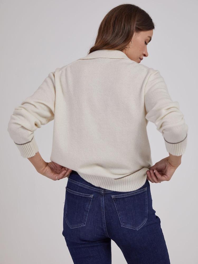 Baukjen Radana Eco-Cashmere White Knitted Jumper - Image 2 of 5