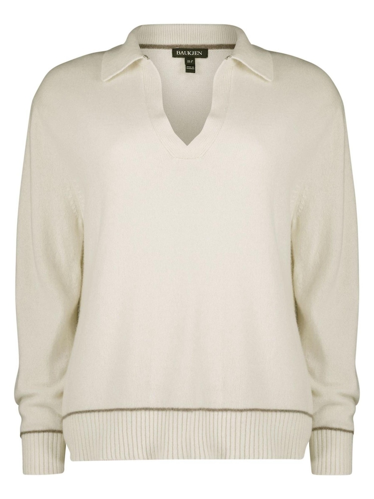 Baukjen Radana Eco-Cashmere White Knitted Jumper - Image 5 of 5